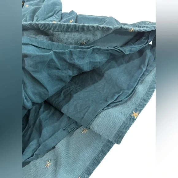 FATFACE Girls Green Corduroy Star‎ Dress Pocket Embroidered Metallic 10/11 - Picture 7 of 10